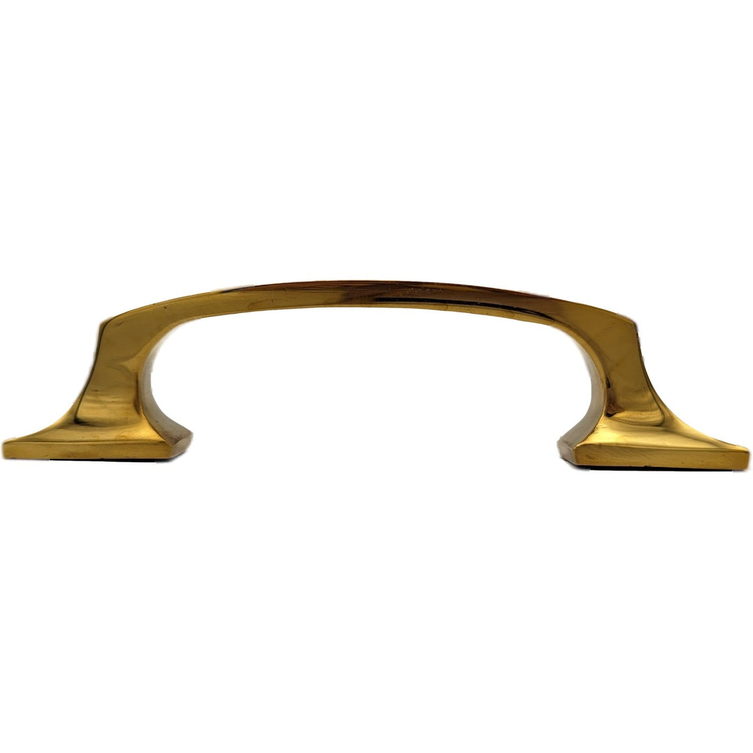 5 1/4 Inch Overall (3 3/4 Inch c-c) Traditional Solid Brass Pull COPPER MOUNTAIN HARDWARE