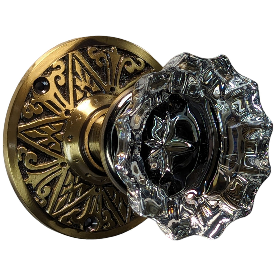COPPER MOUNTAIN HARDWARE Eastlake Crystal Fluted Door Knob in Several Finishes