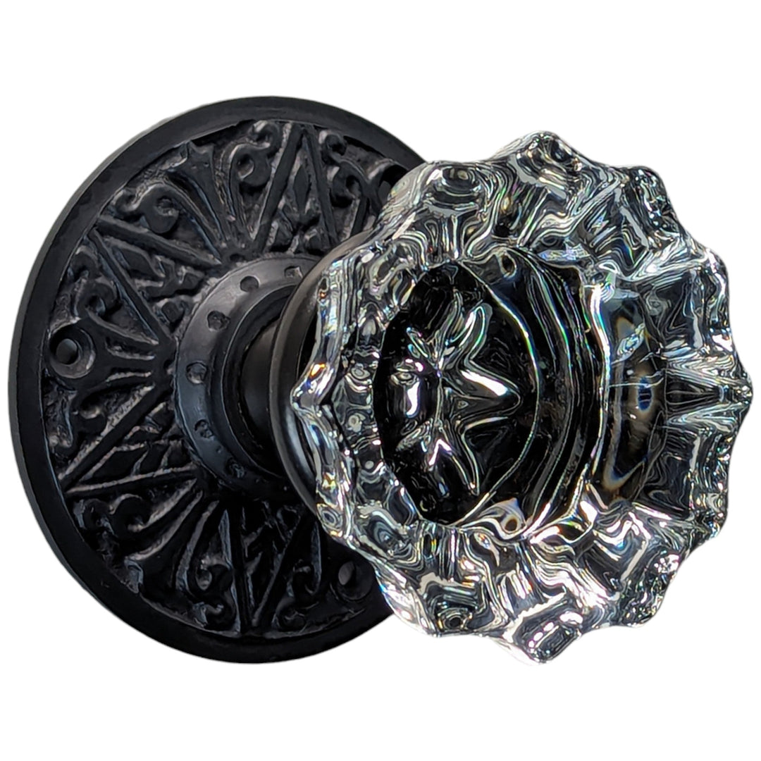 COPPER MOUNTAIN HARDWARE Eastlake Crystal Fluted Door Knob in Several Finishes