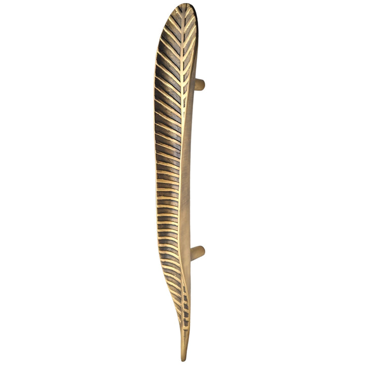 24 1/2 inch (12 inch c-c) Artistic Frond Oversize Pull (Several Finishes Available) COPPER MOUNTAIN HARDWARE