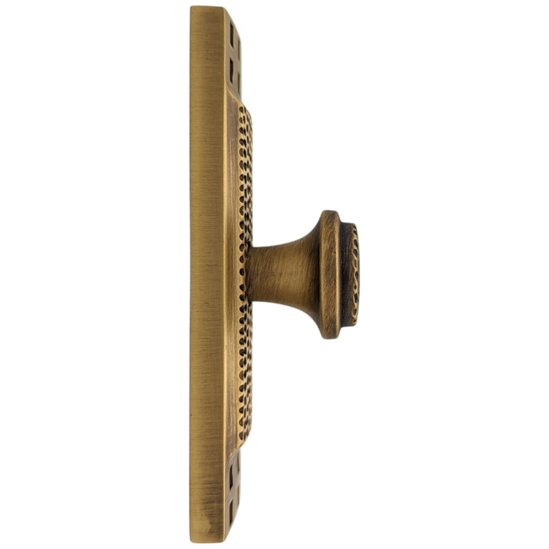 3 1/2 Inch (3 Inch c-c) Solid Brass Craftsman Cabinet Knob (Several Finishes Available) COPPER MOUNTAIN HARDWARE