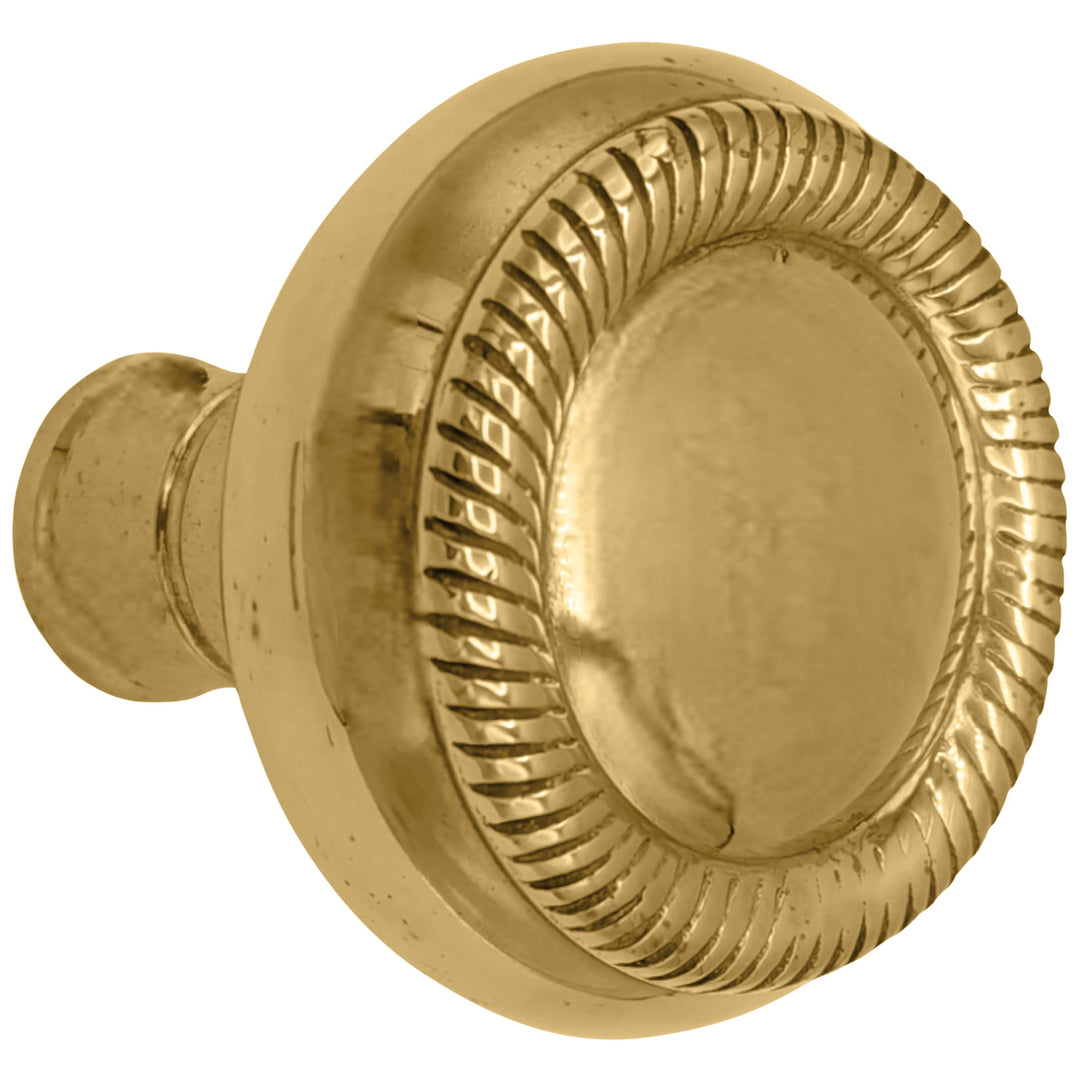 Georgian Roped Solid Brass Spare Door Knob Set (Several Finishes Available) COPPER MOUNTAIN HARDWARE