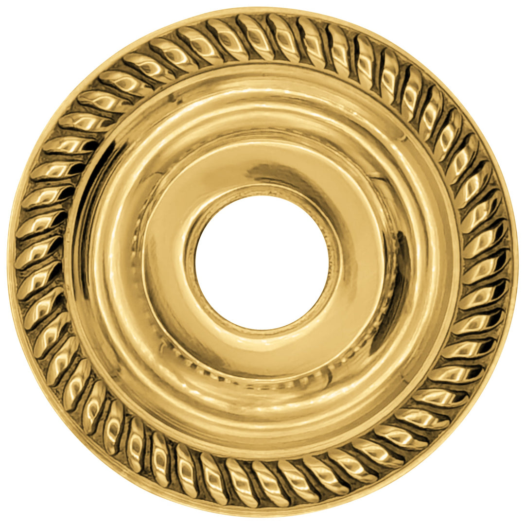 Georgian Rope Style Solid Brass Rosette Plates (Several Finishes Available) COPPER MOUNTAIN HARDWARE