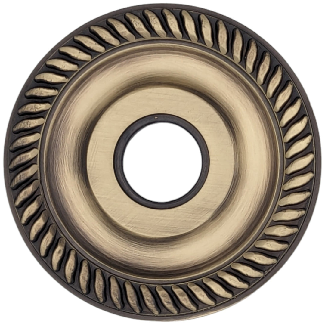 Georgian Rope Style Solid Brass Rosette Plates (Several Finishes Available) COPPER MOUNTAIN HARDWARE