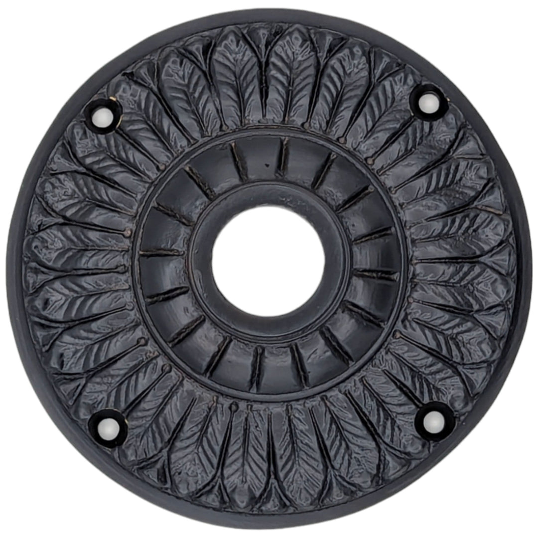 Feather Style Solid Brass Rosettes (Several Finishes Available) COPPER MOUNTAIN HARDWARE