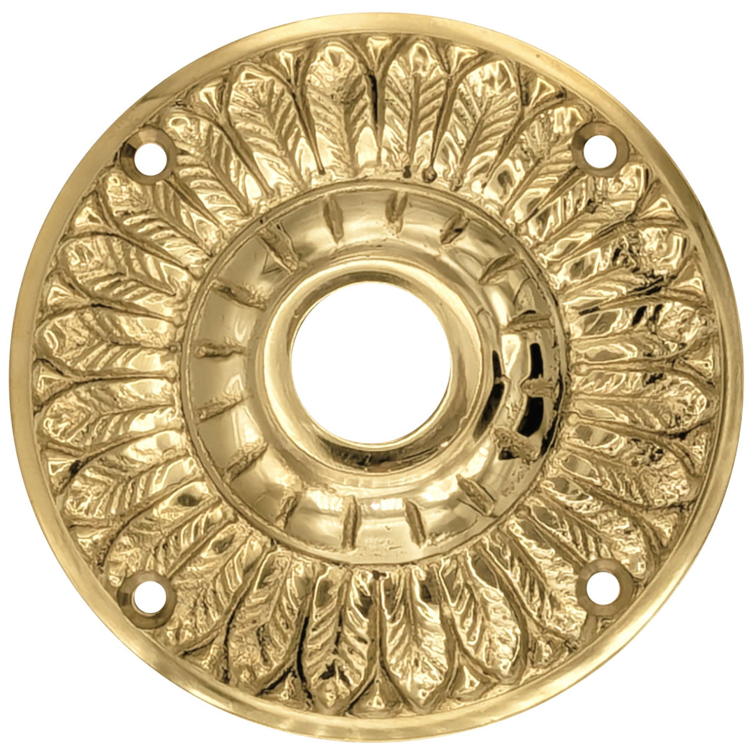 Feather Style Solid Brass Rosettes (Several Finishes Available) COPPER MOUNTAIN HARDWARE