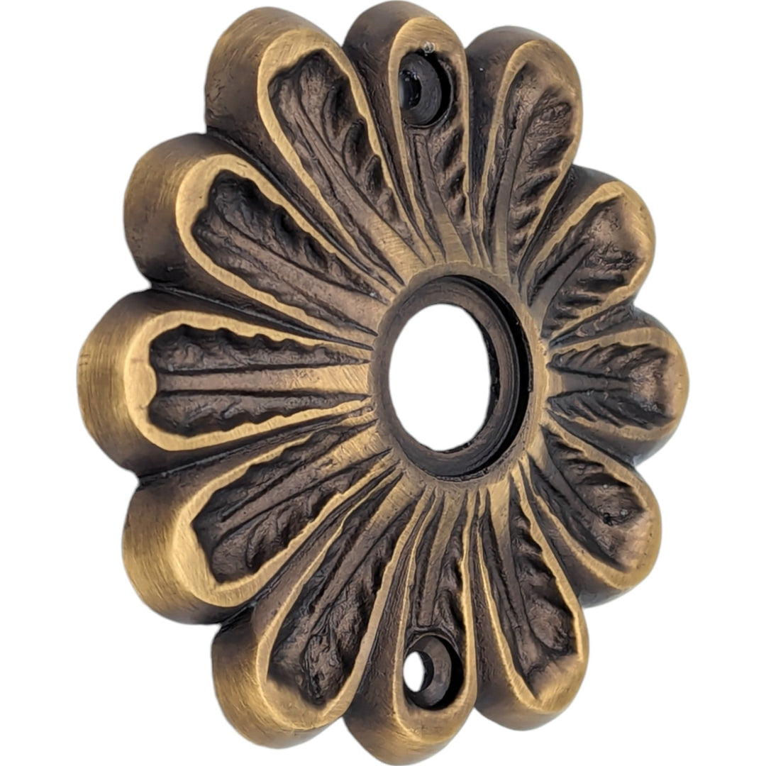 Maltesia Flower Style Solid Brass Rosette (Several Finishes Available) COPPER MOUNTAIN HARDWARE