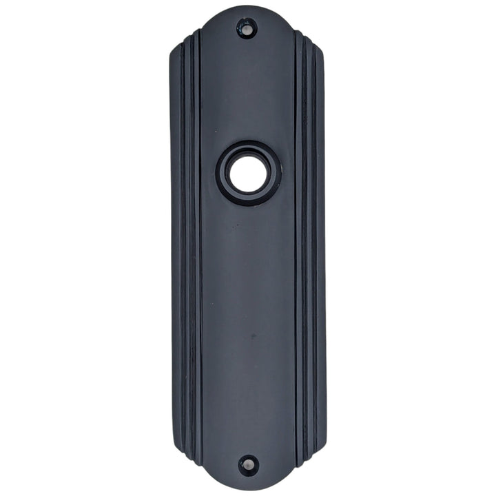 Art Deco Long Solid Brass Door Backplate (Several Finishes Available) COPPER MOUNTAIN HARDWARE