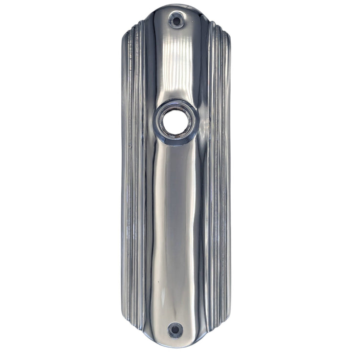 Art Deco Long Solid Brass Door Backplate (Several Finishes Available) COPPER MOUNTAIN HARDWARE