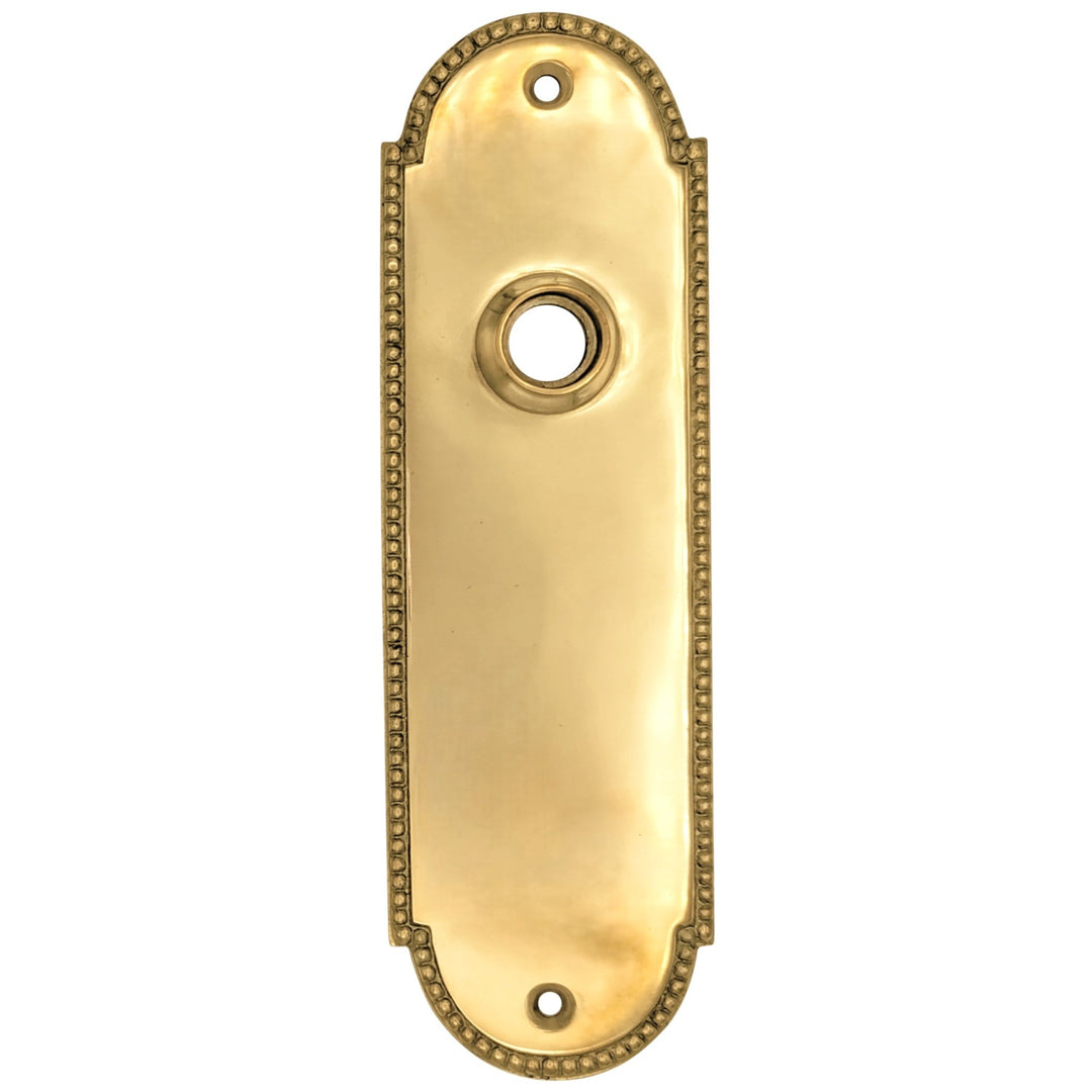 Beaded Arched Solid Brass Backplate (Several Finish Options) COPPER MOUNTAIN HARDWARE