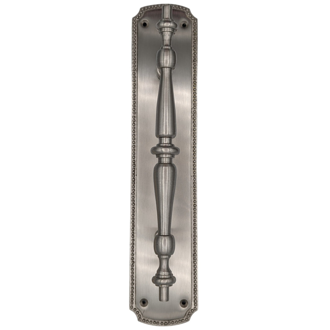 11 1/2 Inch Solid Brass Beaded Door Pull (Several Finishes Available)