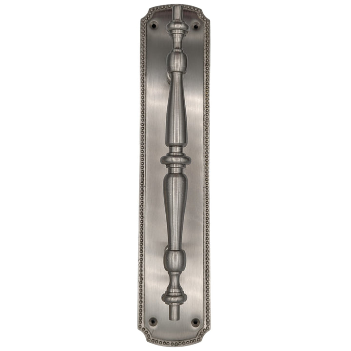 11 1/2 Inch Solid Brass Beaded Door Pull (Several Finishes Available)