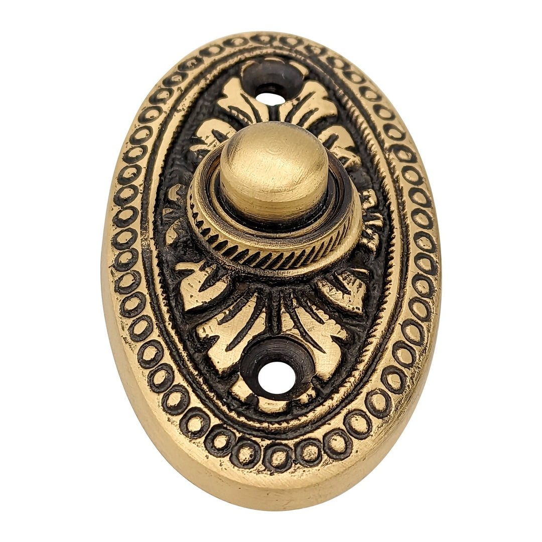 Brass Doorbell Push Button Avalon Style COPPER MOUNTAIN HARDWARE