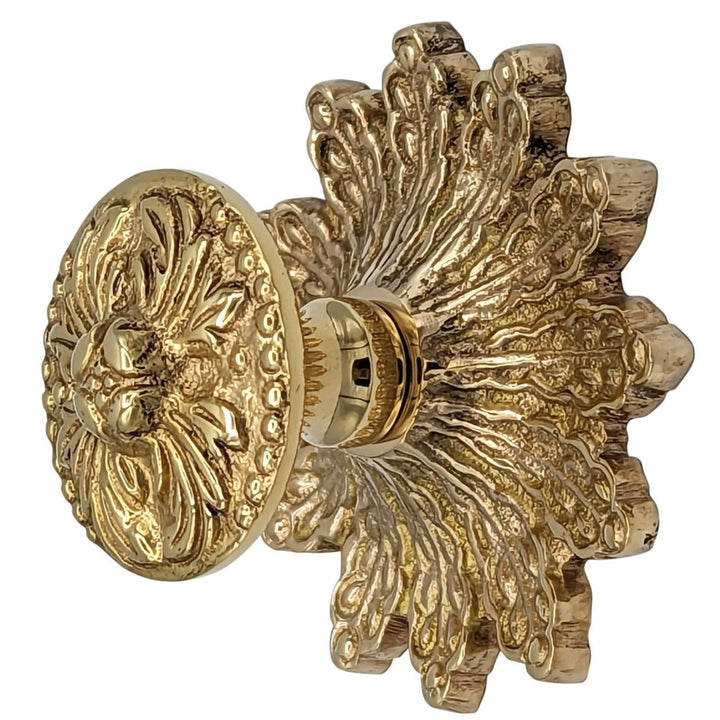 2 5/8 Inch Rococo Cabinet & Furniture Knob with Backplate (Several Finishes Available) COPPER MOUNTAIN HARDWARE