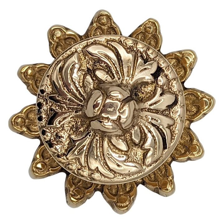 2 Inch Rococo Cabinet & Furniture Knob with Backplate (Several Finishes Available)