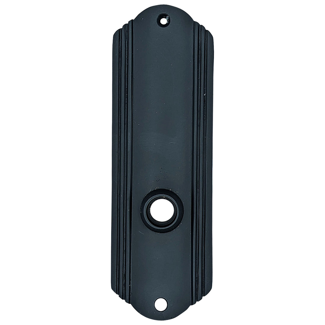 7 Inch Solid Brass Art Deco Door Back Plate (Black Bronze Finish) COPPER MOUNTAIN HARDWARE