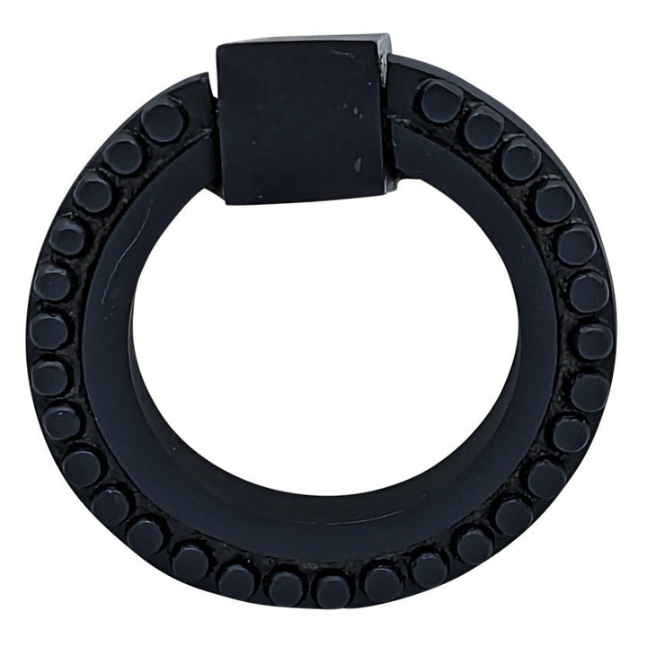 2 Inch Solid Brass Beaded Drawer Ring Pull COPPER MOUNTAIN HARDWARE