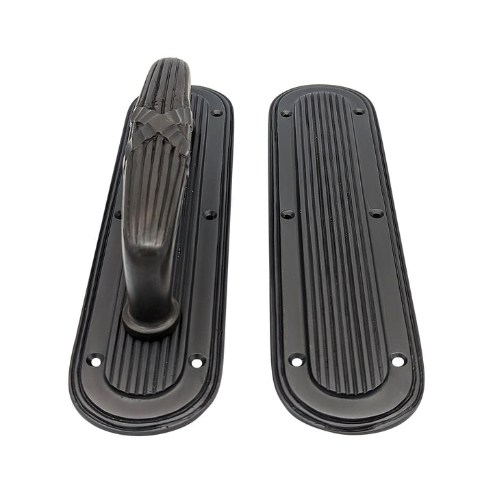 10 1/2 Inch Art Deco Style Door Pull and Push Plate (Several Finishes Available)