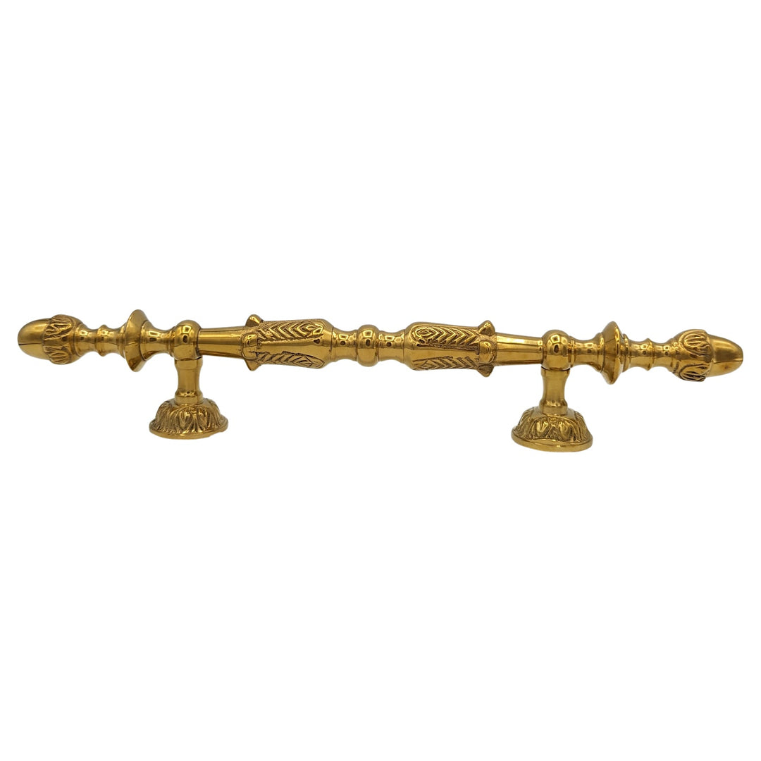 11 3/4 Inch (6 Inch C-C) Solid Brass French Empire Door Pull COPPER MOUNTAIN HARDWARE