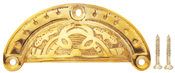 COPPER MOUNTAIN HARDWARE 4 Inch Overall Solid Brass Decorative Cup Pull