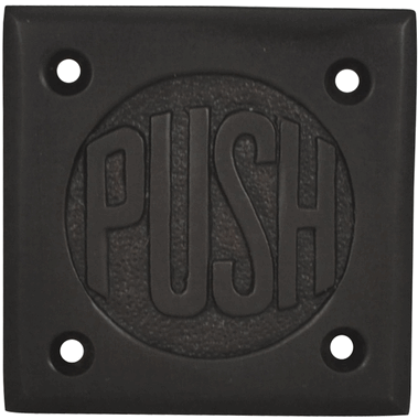 COPPER MOUNTAIN HARDWARE 2 3/4 Inch Brass Classic American "PUSH" Plate in Several Finishes