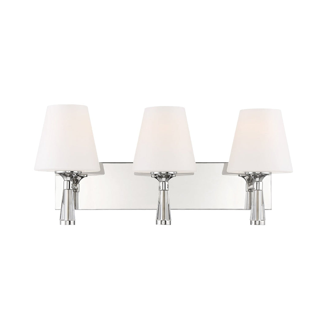Ramsey 3 Light Polished Nickel Bathroom Vanity Crystorama