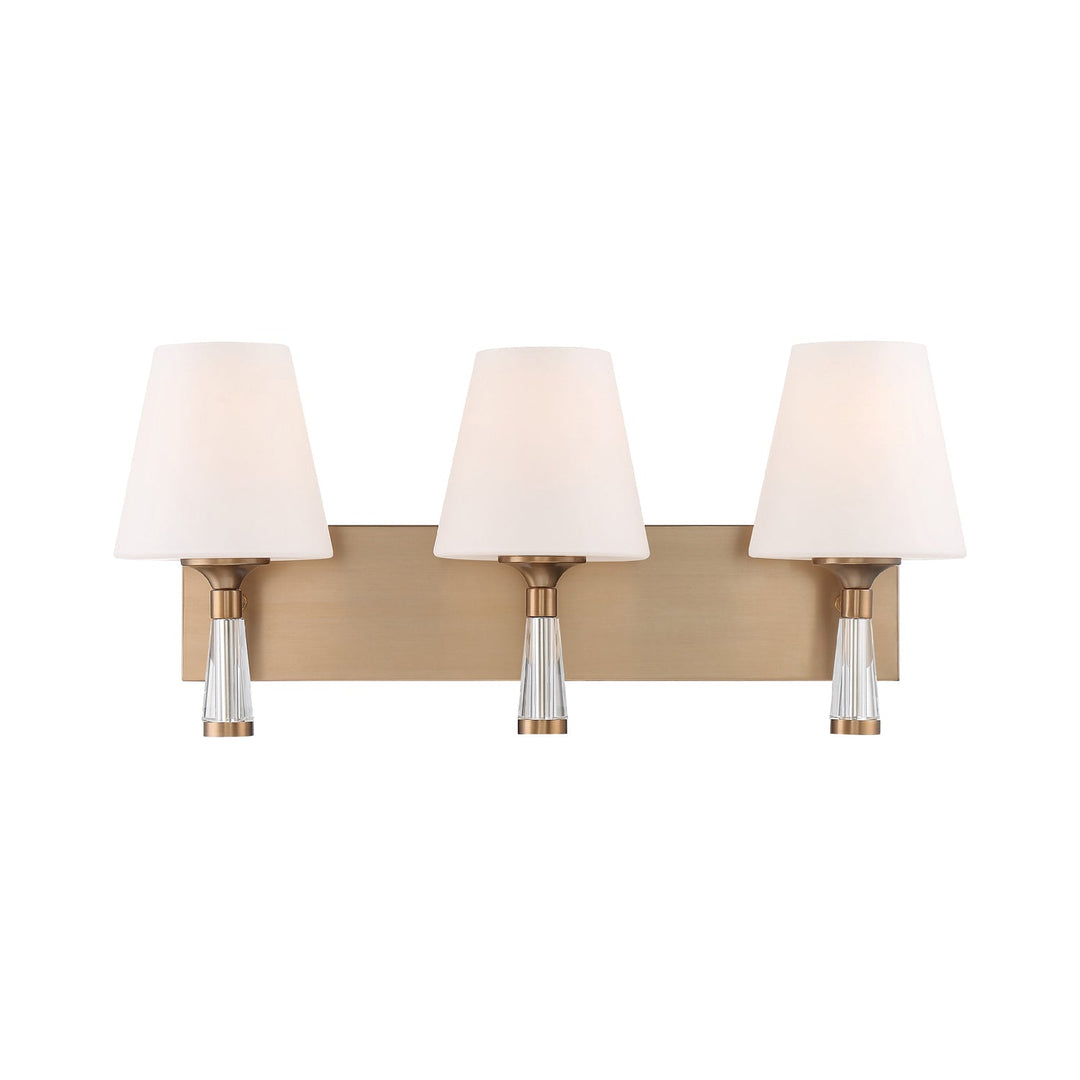 Crystorama Crystorama Ramsey 3 Light Vibrant Gold Bathroom Vanity