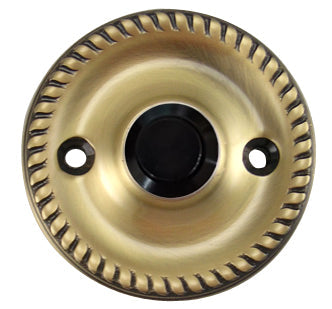 Solid Brass Georgian Roped Doorbell (Several Finishes Available) COPPER MOUNTAIN HARDWARE