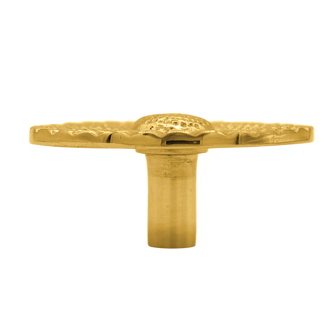 2 Inch Solid Brass Art Deco Style Round Cabinet & Furniture Knob