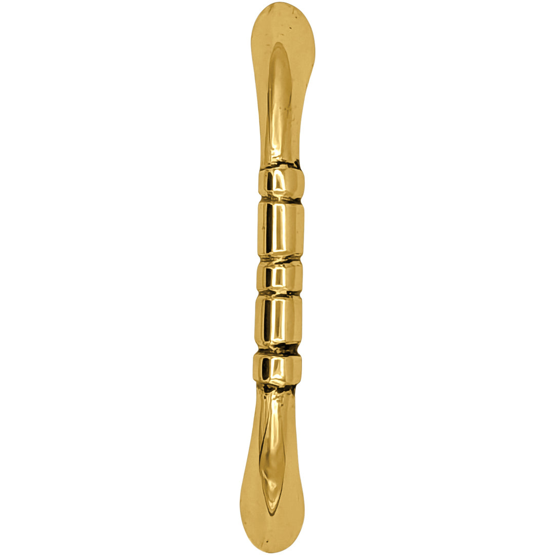 3 1/2 Inch Overall (3 Inch c-c) Solid Brass Traditional Pull