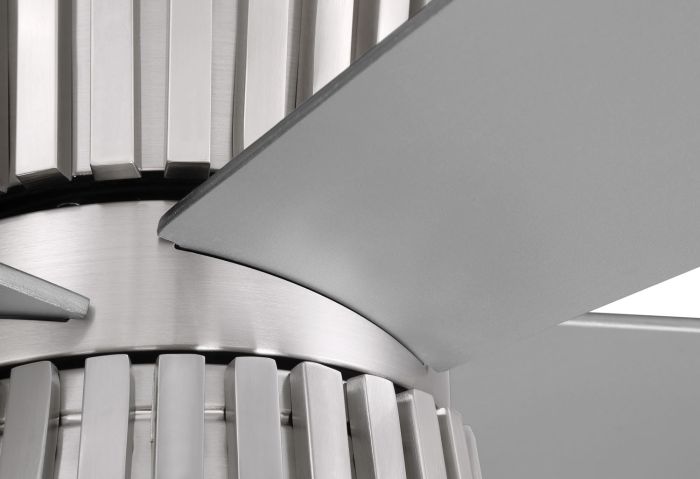 ##Antique Hardware## 52" Theiry in Brushed Polished Nickel w/ Brushed Nickel/Greywood Blades