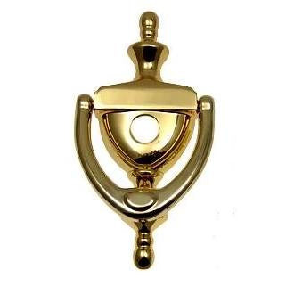 COPPER MOUNTAIN HARDWARE 6 Inch (3 7/8 Inch c-c) Solid Brass Traditional Knocker Polished Brass