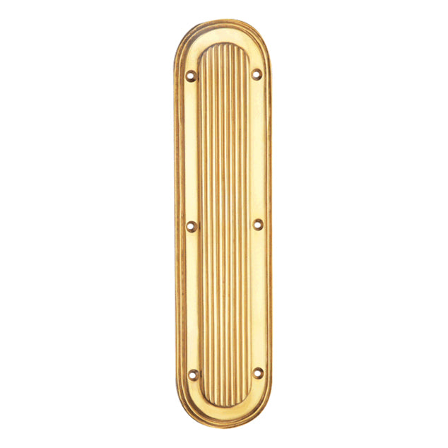 10 1/2 Inch Classic Art Deco Solid Brass Push Plate (Several Finishes Available)
