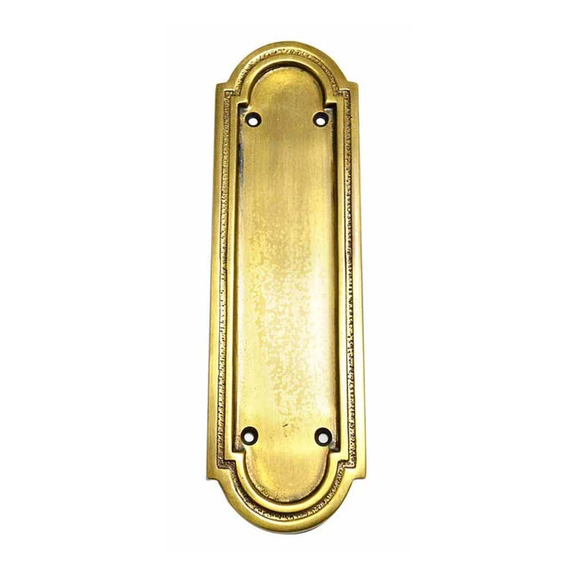 8 3/8 Inch Solid Brass Arched Style Push And Pull Plate (Several Finishes Available)