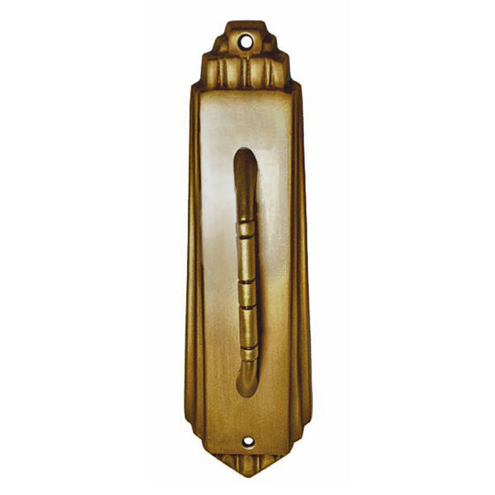 9 Inch Tall Art Deco Style Brass Pull Plate COPPER MOUNTAIN HARDWARE