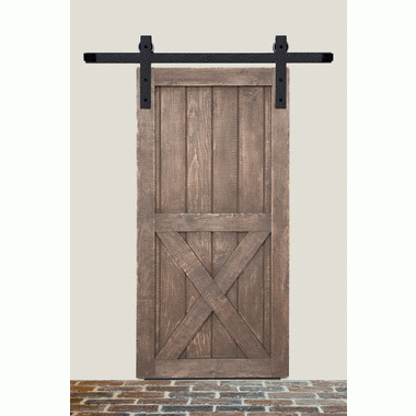 Barn Door Track System in Rough Iron (Matte Black Finish) ACORN MANUFACTURING