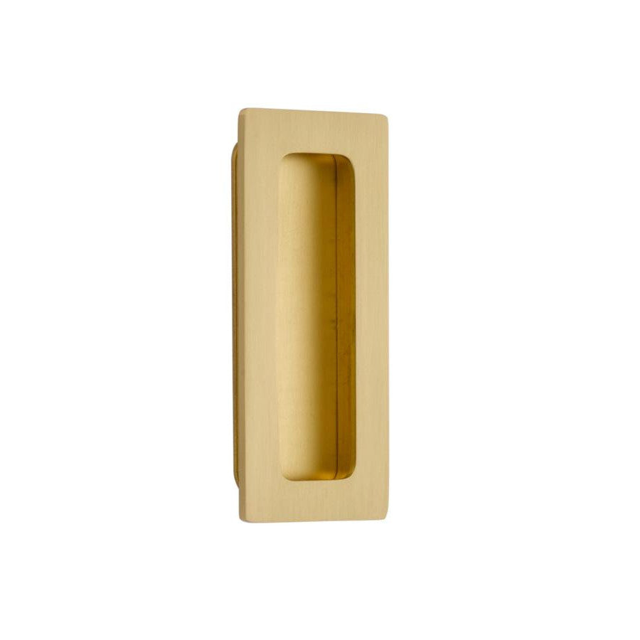 4 Inch Solid Brass Modern Rectangular Flush Pull EMTEK
