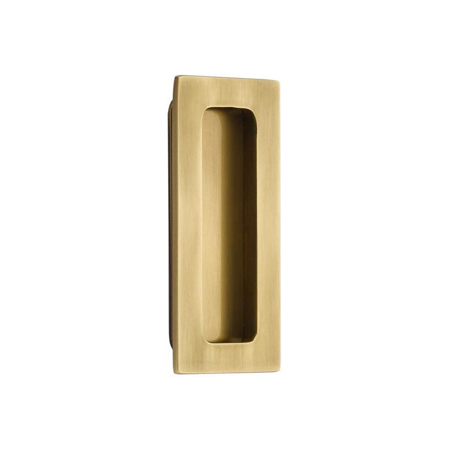 4 Inch Solid Brass Modern Rectangular Flush Pull EMTEK
