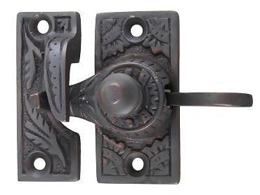 Oriental Pattern Solid Brass Sash Lock COPPER MOUNTAIN HARDWARE