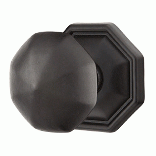EMTEK Emtek Solid Brass Lost Wax Octagon Door Knob Set With Octagon Rosette