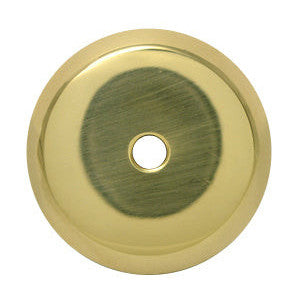 1 1/4 Inch Solid Brass Traditional Round Back Plate (Polished Brass Finish) COPPER MOUNTAIN HARDWARE