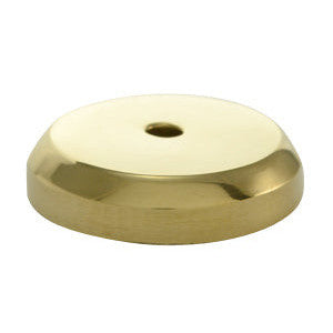 1 1/4 Inch Solid Brass Traditional Round Back Plate (Polished Brass Finish) COPPER MOUNTAIN HARDWARE