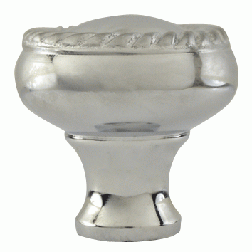 1 1/4 Inch Solid Brass Round Georgian Roped Cabinet & Furniture Knob