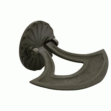 4 Inch Solid Brass Curved Drop Pull (Black Bronze) COPPER MOUNTAIN HARDWARE