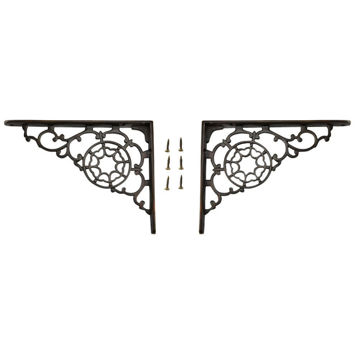 7 1/2 Inch Solid Brass Star Shape Shelf Bracket (Several Finishes Available)