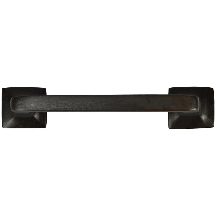 4 1/4 Inch Overall (3.25 Inch c-c) Solid Brass Square Traditional Pull (Black Bronze Finish) COPPER MOUNTAIN HARDWARE