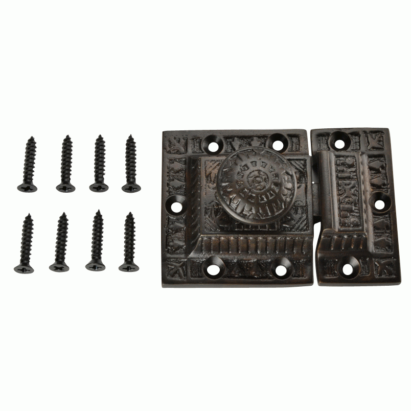3 Inch Long Windsor Pattern Lost Wax Cast Cabinet Latch (Black Bronze Finish) COPPER MOUNTAIN HARDWARE