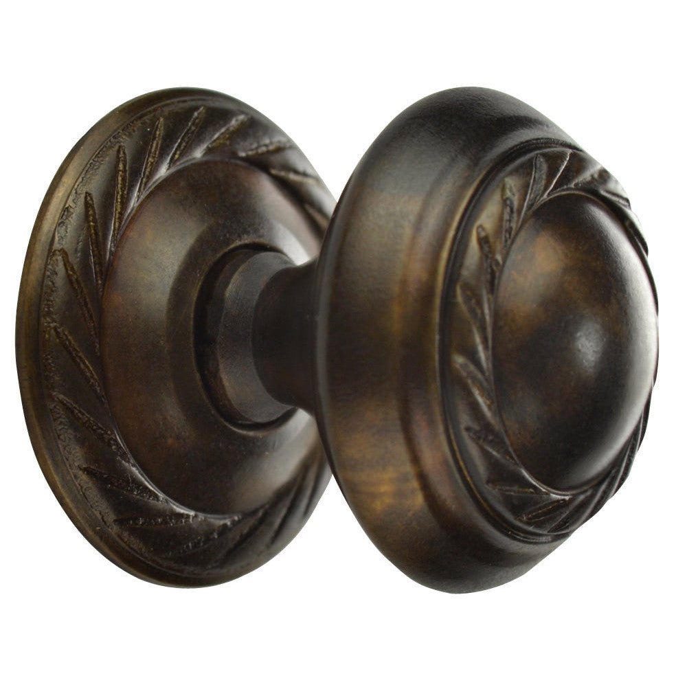 1 Inch Solid Brass Georgian Roped Round Knob Black Bronze Finish COPPER MOUNTAIN HARDWARE