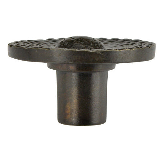 1 Inch Solid Brass Art Deco Style Round Knob (Black Bronze Finish) COPPER MOUNTAIN HARDWARE