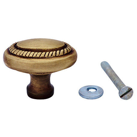 1 1/2 Georgian Roped Oval Cabinet Knob (Several Finishes Available)